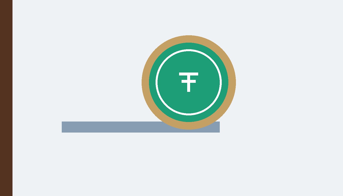 Stacks of coins, pay with USDT